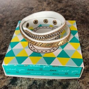 Stella & Dot Gilded Path Double Wrap Bracelet